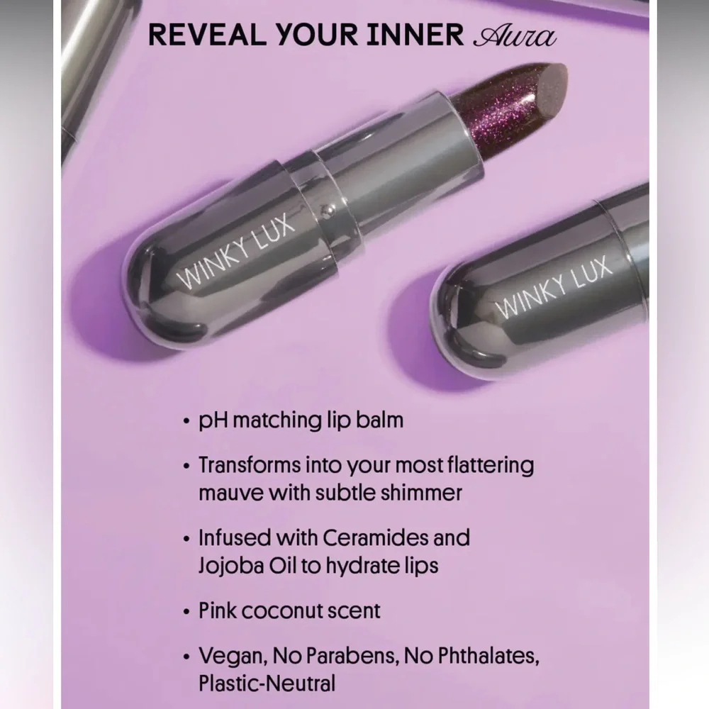 Winky Lux Aurora Lip Balm Glimmer Shimmer pH